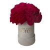 Hot Pink- Mini Bouquet of Roses in White Box