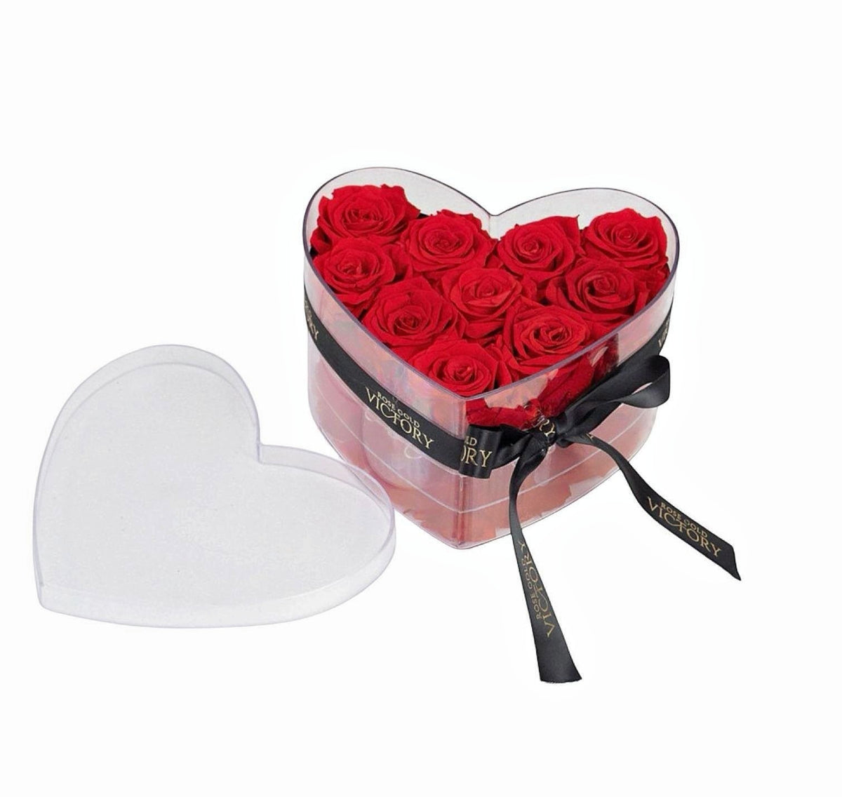 Red Roses in Acrylic Heart Box
