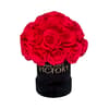 Hot Pink- Mini Bouquet of Roses in Black Box