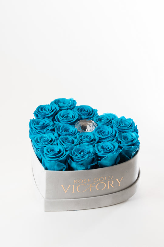Tiffany Roses in White Heart Box (MD)