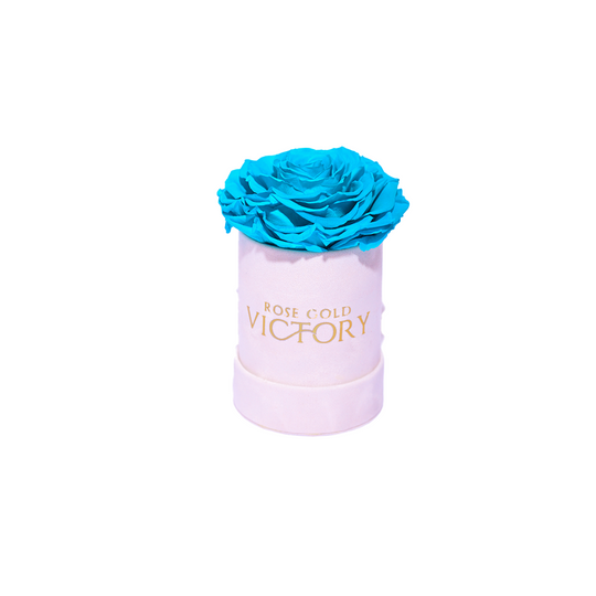 Tiffany Blue - Unique Rose in White Mini Box