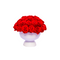Luxury Red Bouquet of Roses in a White Metal Vase