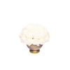 Luxury White Roses Bouquet in a Gold Metal Vase