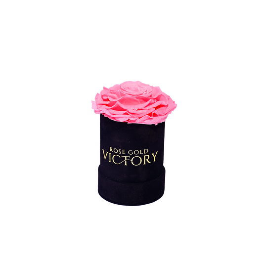 Pink - Unique Rose in Black Mini Box