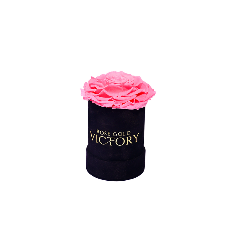 Pink - Unique Rose in Black Mini Box
