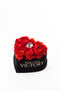 Red Roses in Black Heart Box (SM)