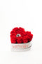 Red Roses in White Heart Box (SM)