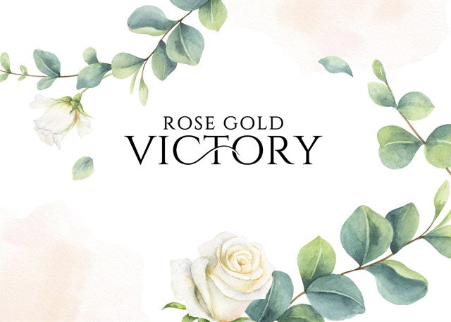 Rose Gold Victory greeting card